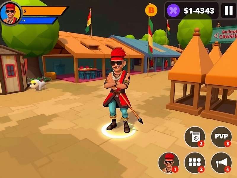 Bulldog Crusher gameplay screenshot showing character and environment